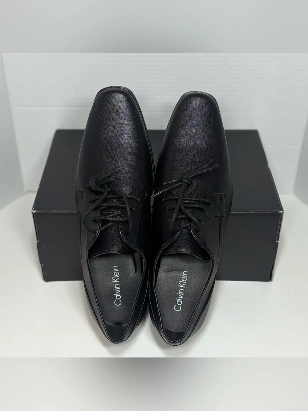 Calvin Klein Men's Black Lace-Up Oxford Dress Shoes size 9.5